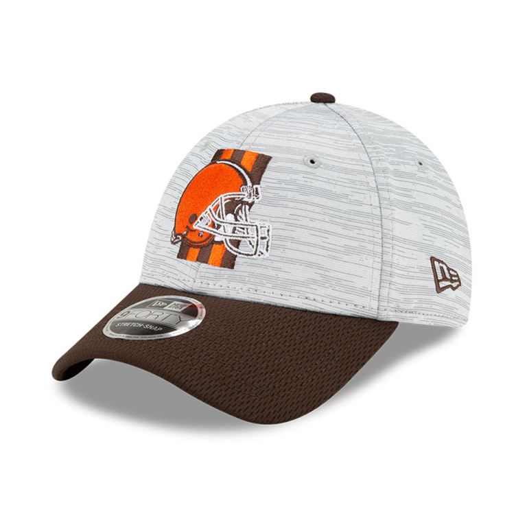 Gorras New Era Nfl Marrom - Cleveland s NFL Training 9FORTY Stretch Snap 46815GLWM